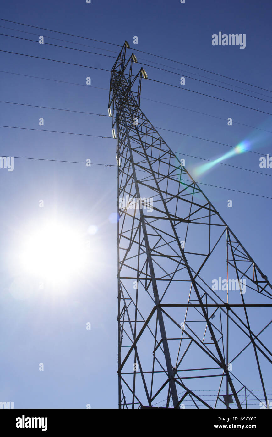 HIGH VOLTAGE POWER LINES QUEENSLAND AUSTRALIA BAPD1599 Stock Photo Alamy