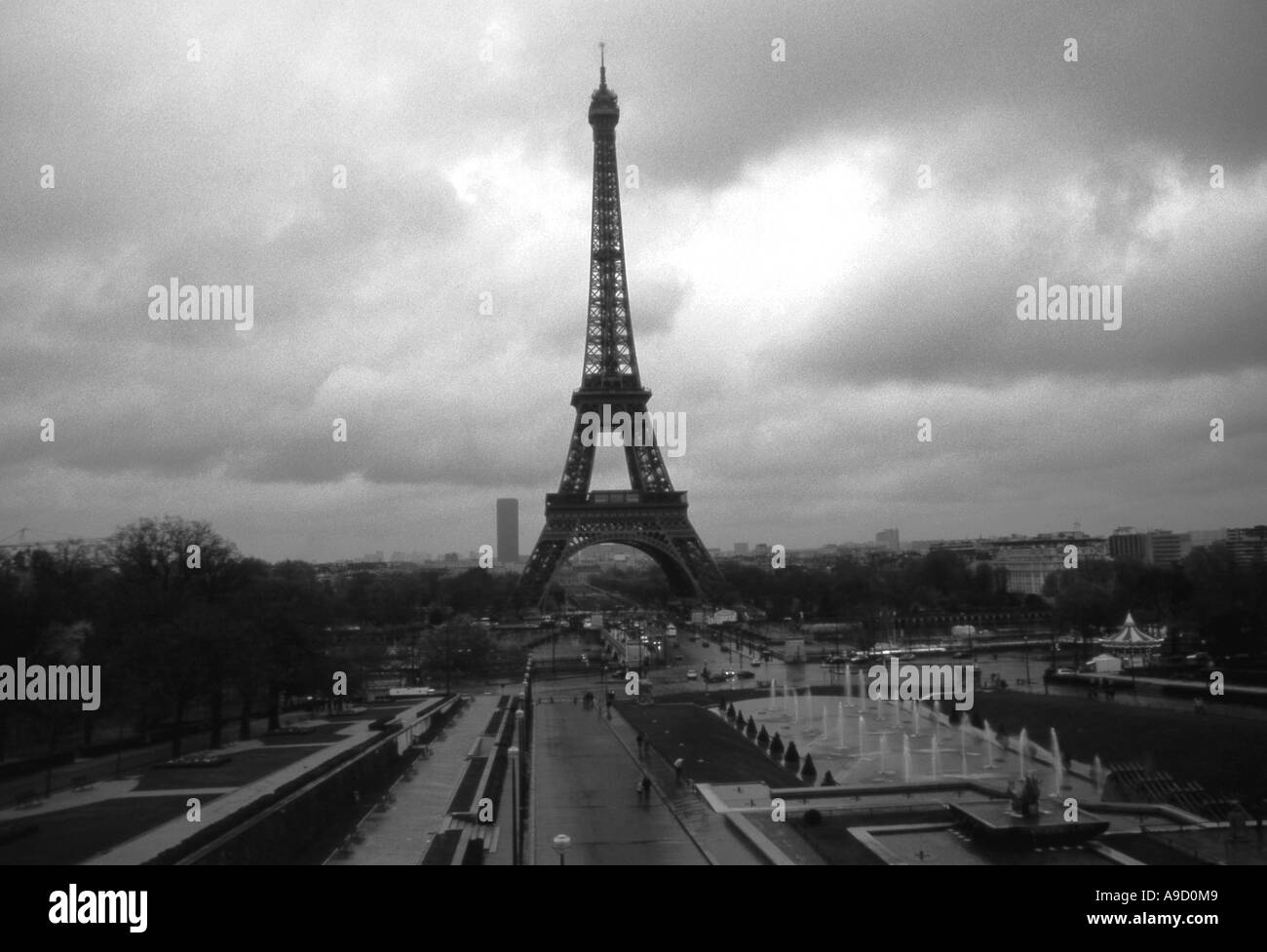 View of magnificent Tour Eiffel Tower one the highest iron buildings in the World Paris northern France Europe Stock Photo