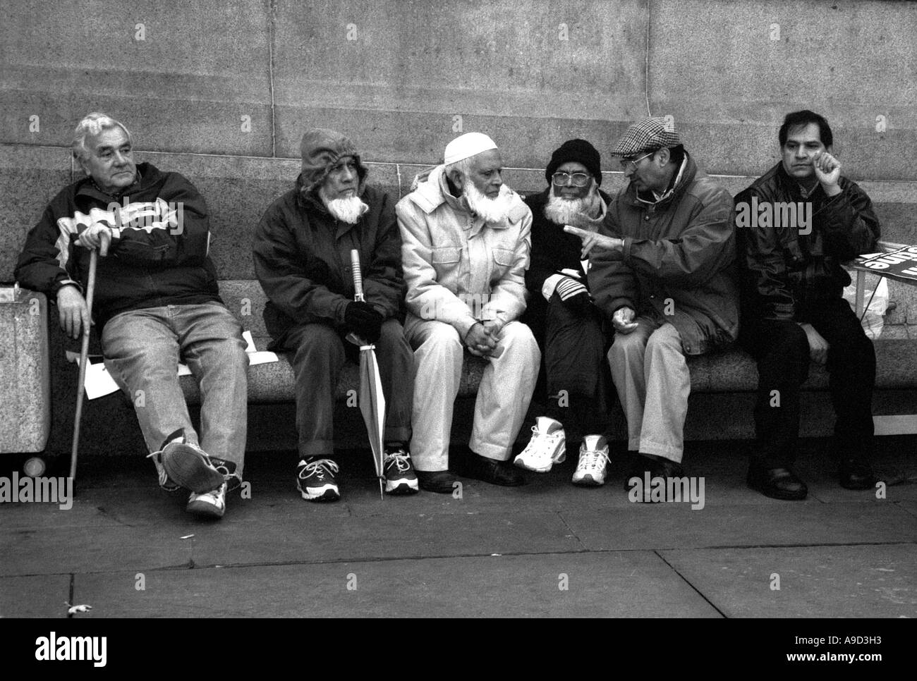 Anti Iraq War Demonstration in Trafalgar Square London England United Kingdom Europe Stock Photo