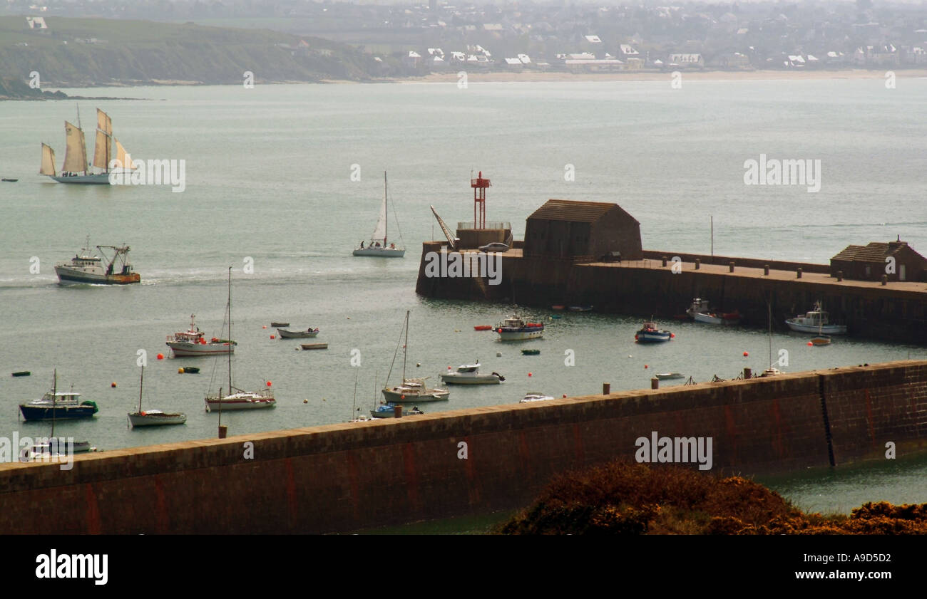 france normandy manche cotentin peninsula granville harbour Stock Photo