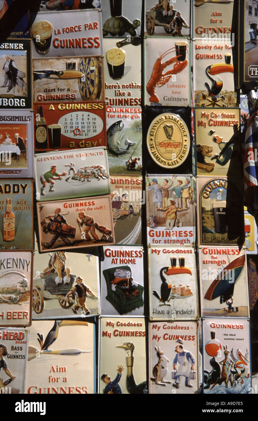 Old advertising signs for sale at Portobello Road Market in London