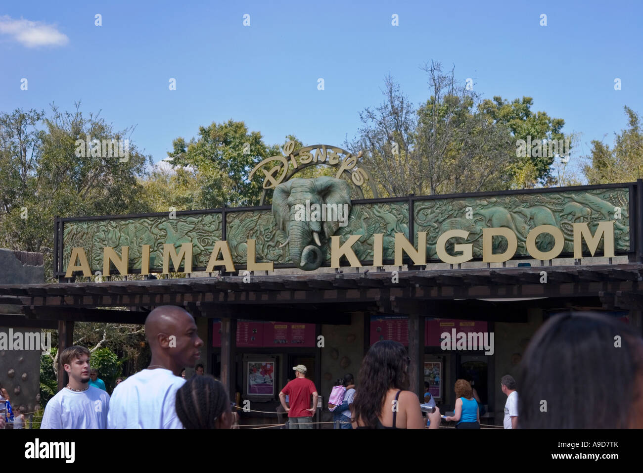 Disney Orlando's Animal Kingdom main park entrance Stock Photo