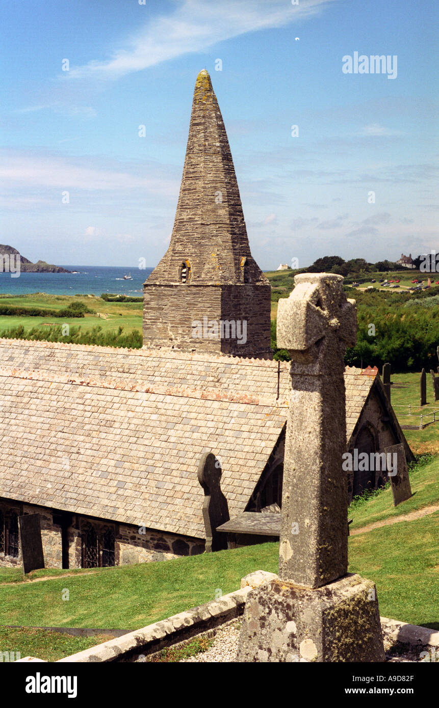 St Petrocks church Daymer Bay near Padstow Cornwall England UK Stock