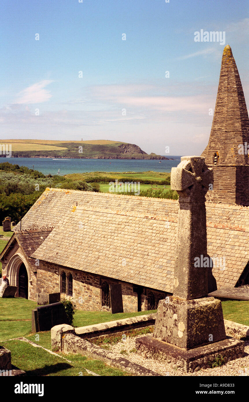 St Petrocks church Daymer Bay near Padstow Cornwall England UK Stock