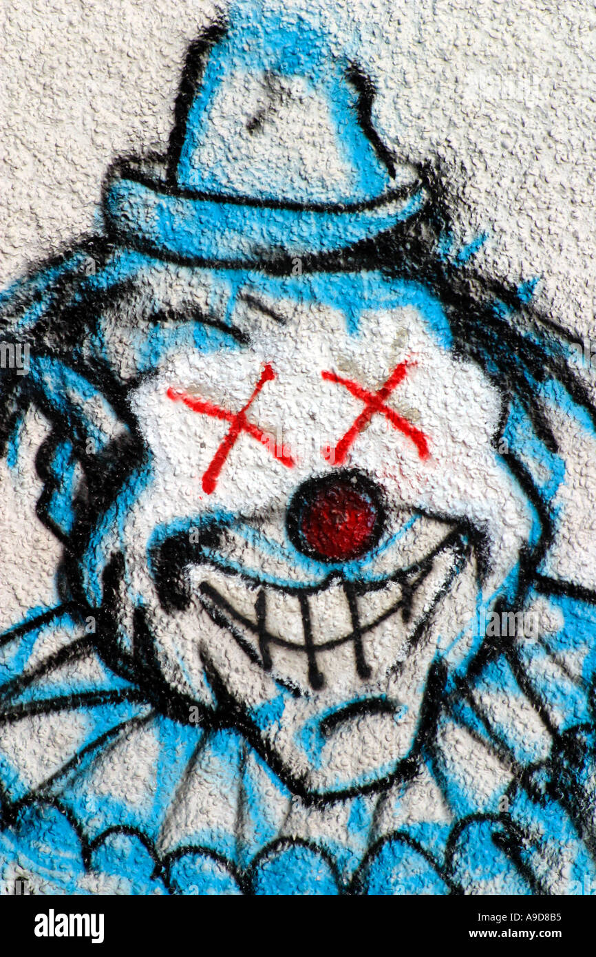 Clown Grafitti 2 Stock Photo