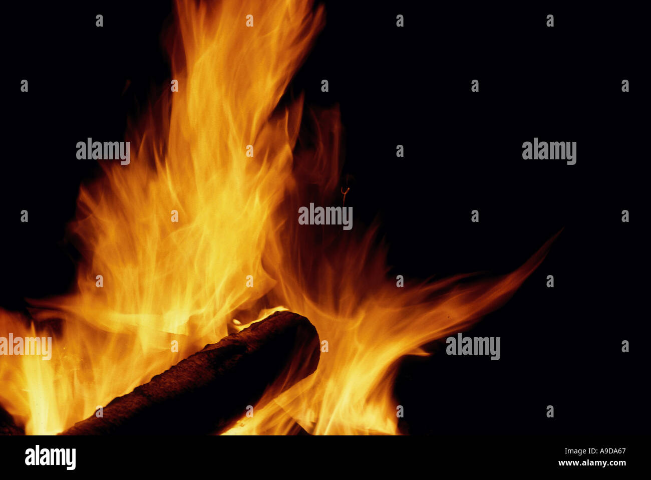 FIRE WOOD Stock Photo