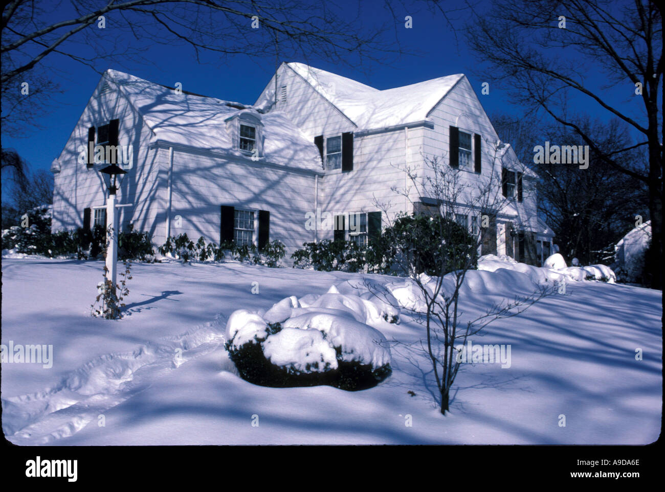 WEATHER WINTER HOME SCARSDALE NEW YORK USA Stock Photo Alamy