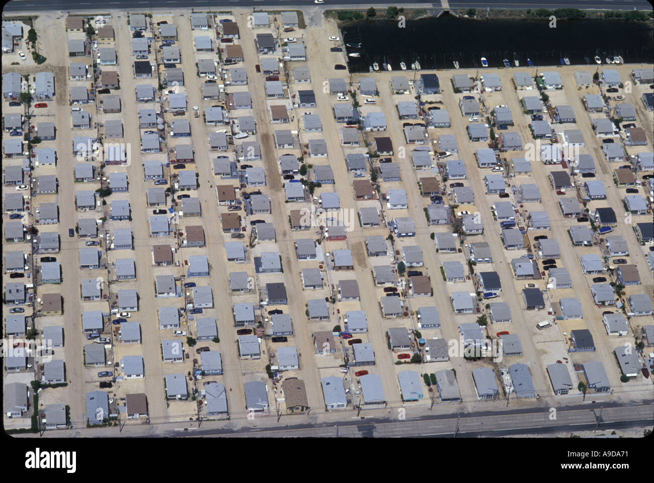AERIAL HOMES NEW JERSEY SHORE USA Stock Photo