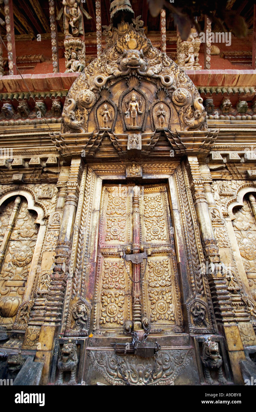 Reposse Work Metal repousse work door at Changu Narayan temple, Kathmandu valley ...