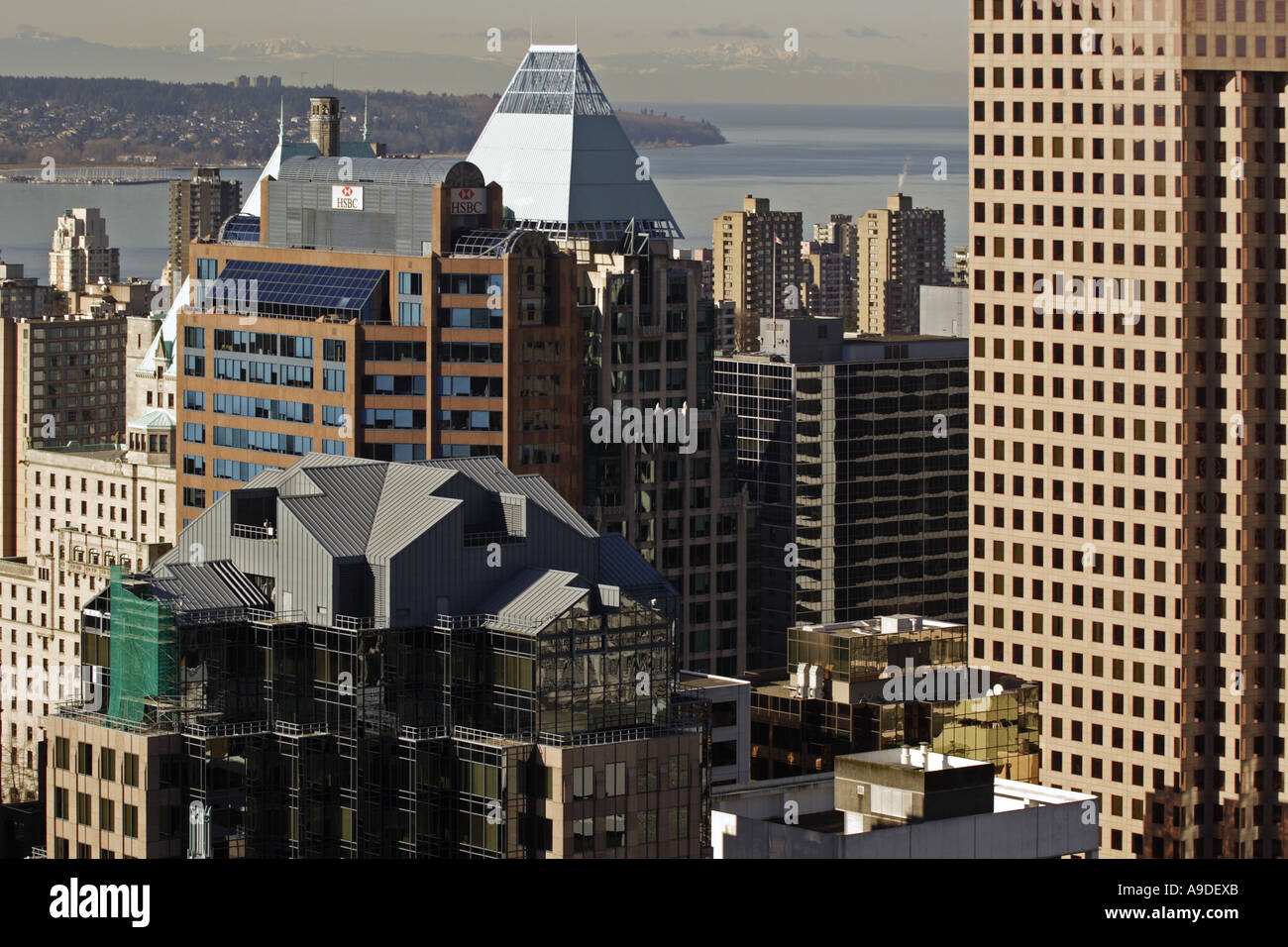 Aerial view of downtown Vancouver Canada Stock Photo - Alamy