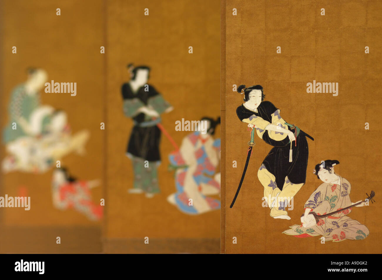 Japanese silk screen hires stock photography and images Alamy