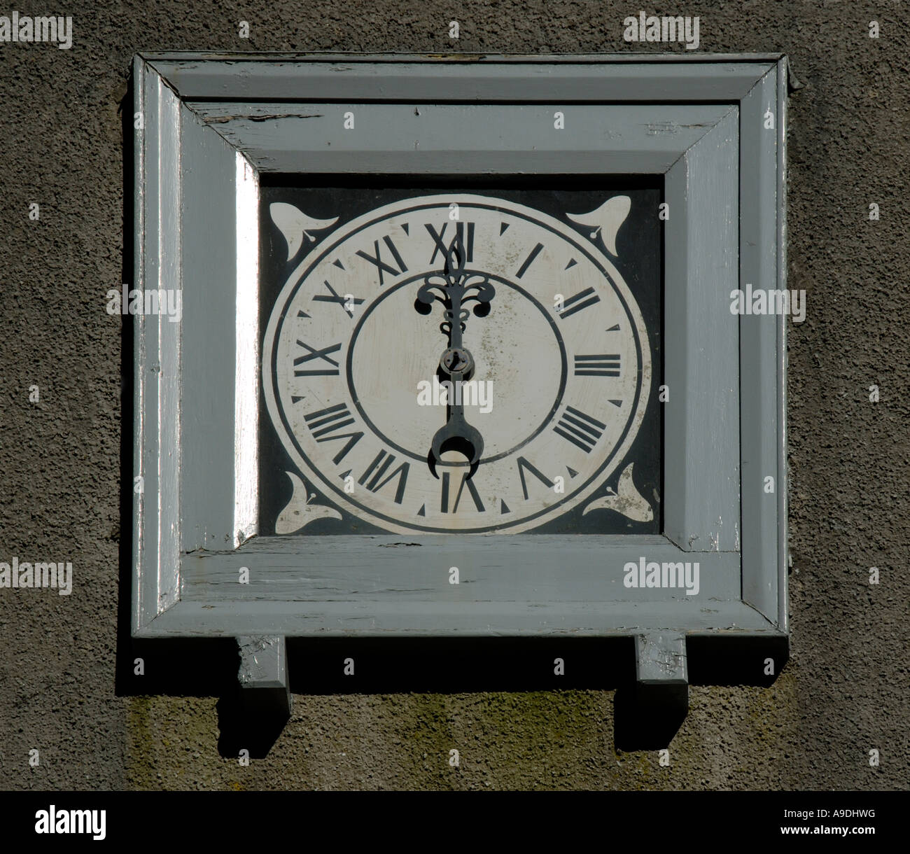 Onehanded clock in painted wooden frame, Church of Saint Paul