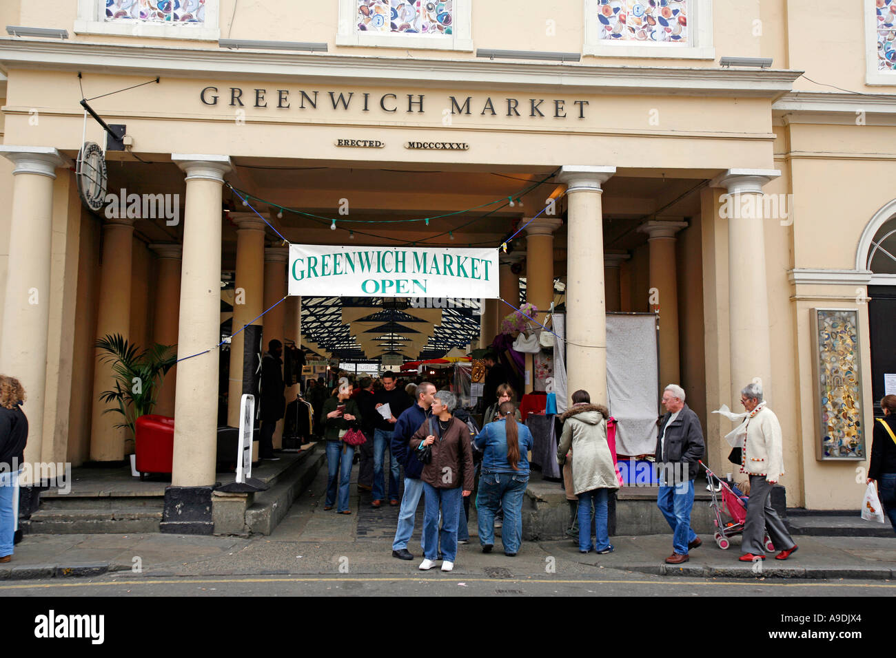 united kingdom london greenwich indoor market Stock Photo Alamy