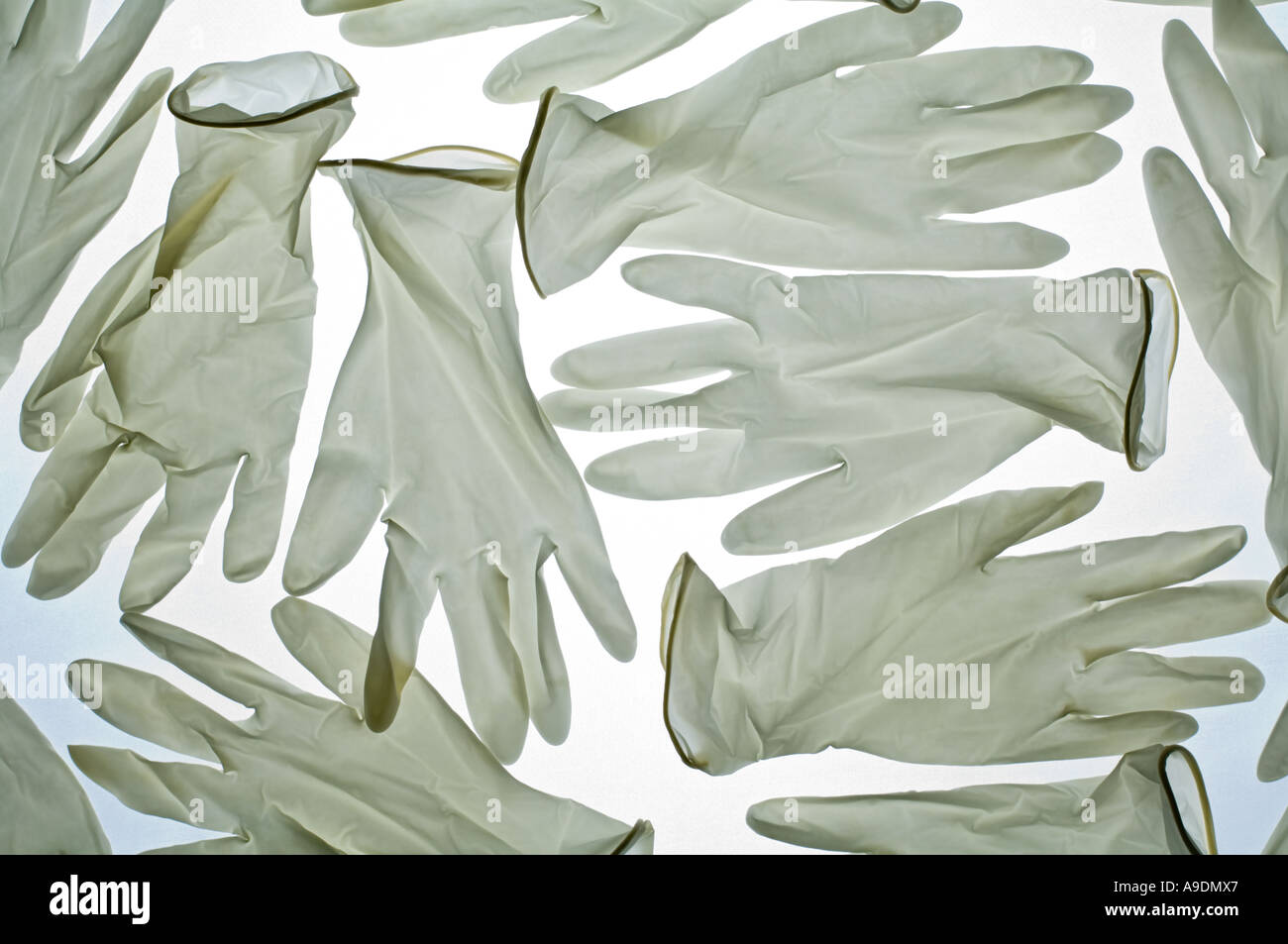 collection of throwaway surgical gloves made from latex for medical use Stock Photo Alamy