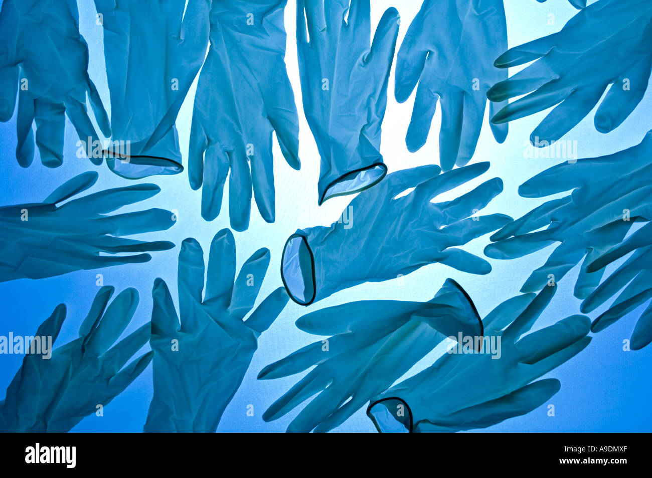 collection of throwaway surgical gloves made from latex for medical use Stock Photo Alamy