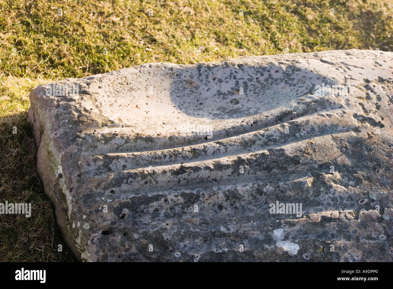 Ancient polishing stone The Polissoir used for grinding polishing and  sharpening neolithic stone axes Stock Photo - Alamy