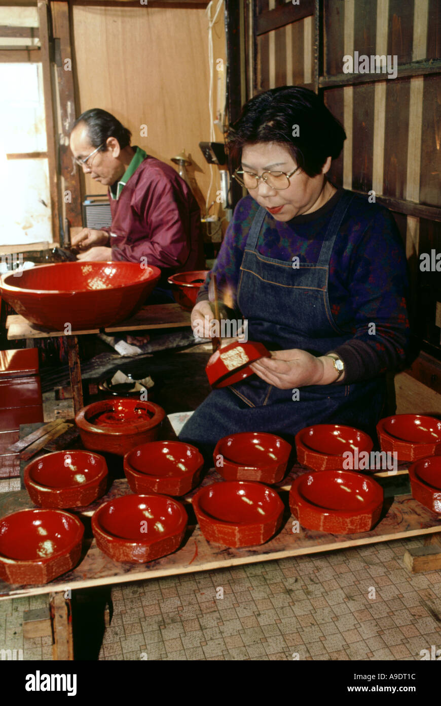 Japanese lacquer work Fukushima Japan Stock Photo Alamy