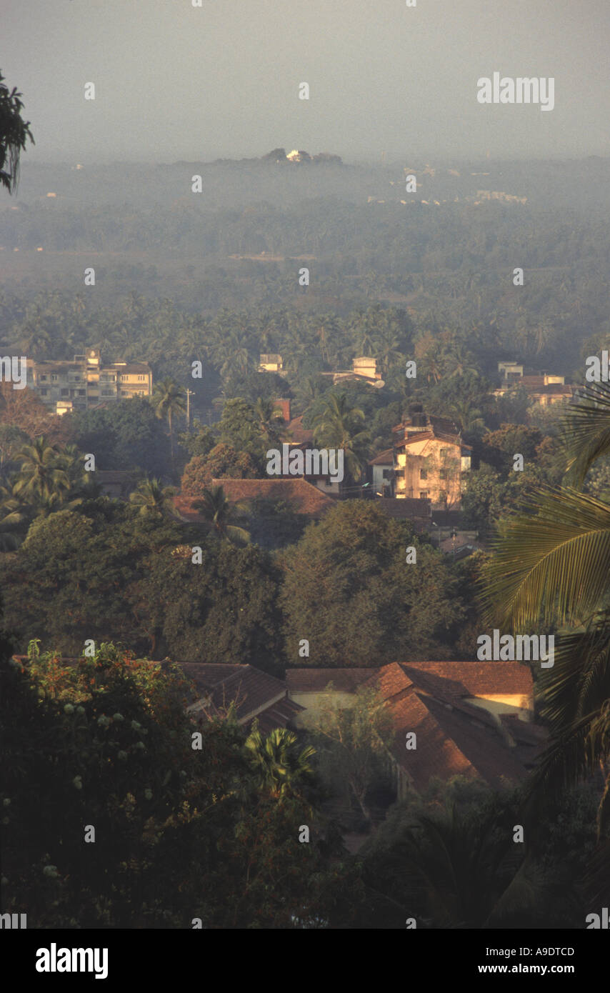 GOA Early morning view of Margao from Monte Hill Stock Photo