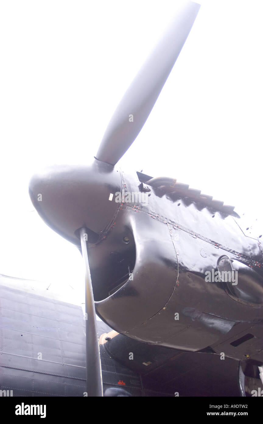 The Lancaster PA474 bomber Merlin engine Stock Photo Alamy