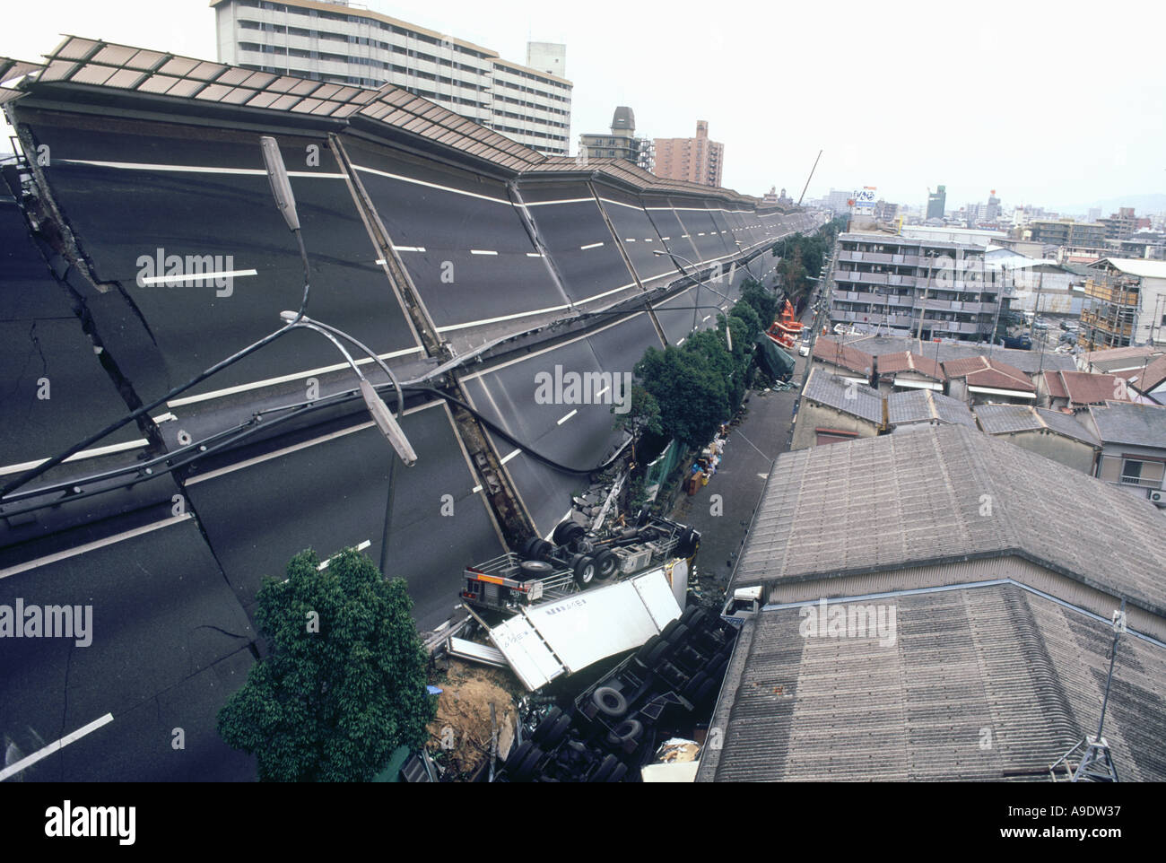 Kobe earthquake 1995 Japan Stock Photo