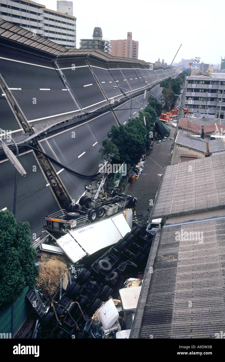 Kobe earthquake 1995 Japan Stock Photo