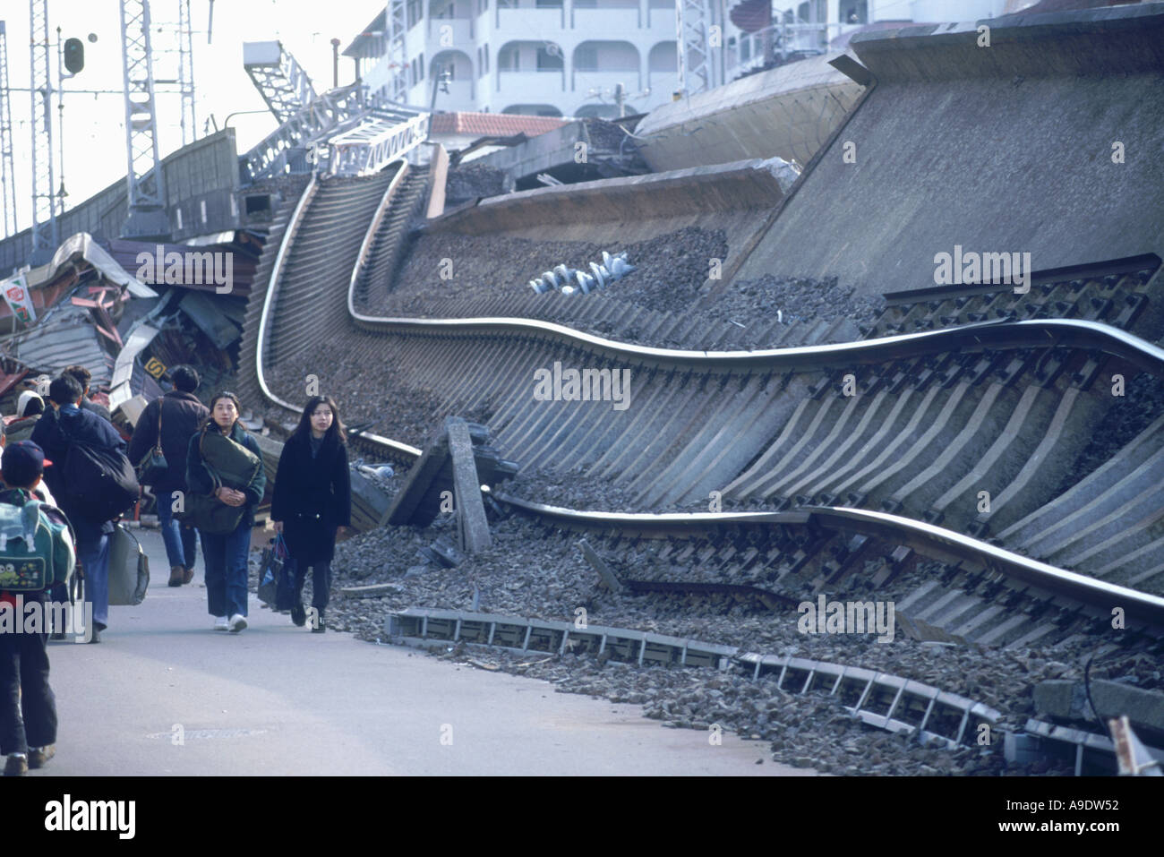 Kobe earthquake 1995 Japan Stock Photo