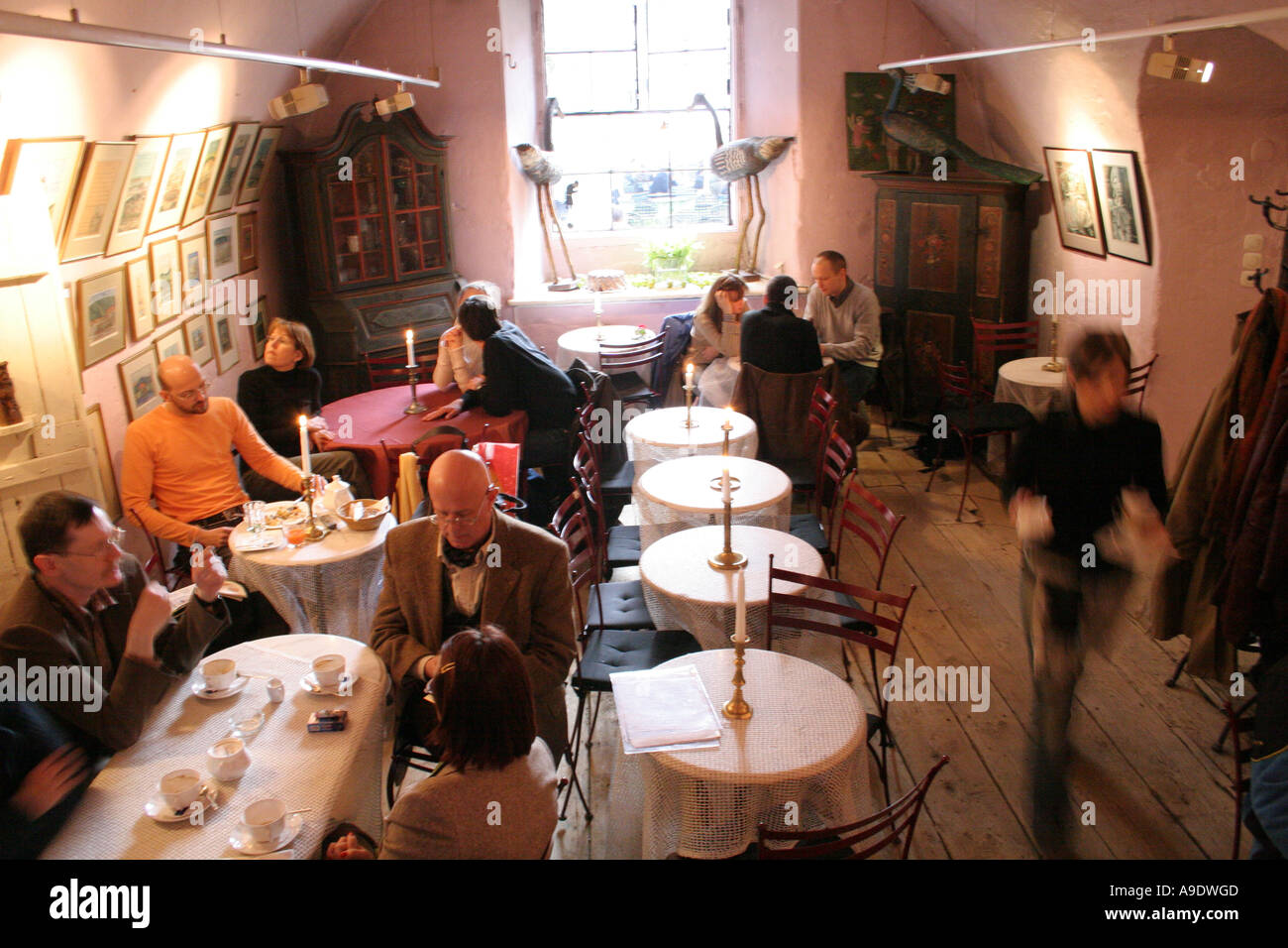 Coffee shop in Krakow Poland Stock Photo Alamy