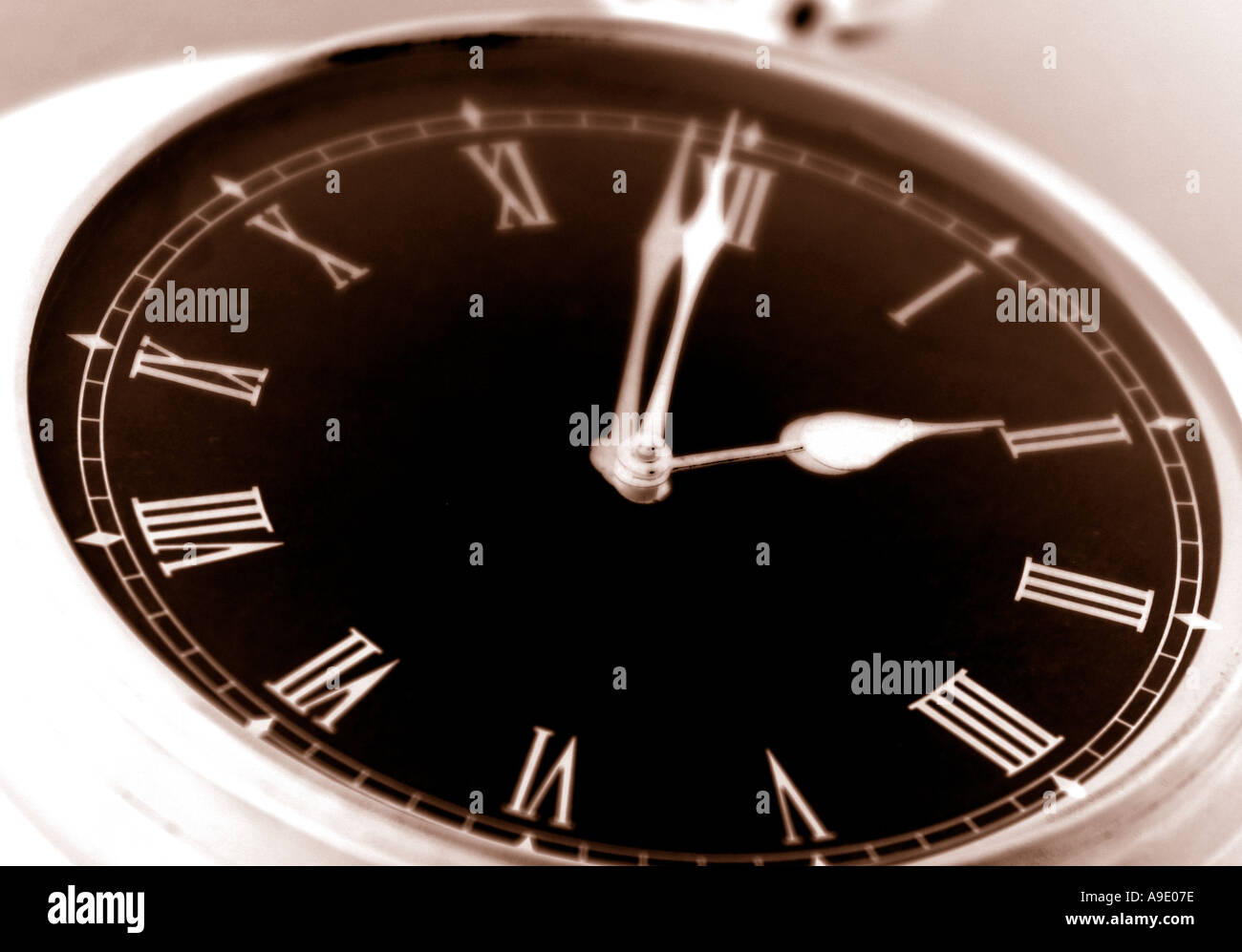 Horizontal absract color image of the face of a clock Stock Photo - Alamy