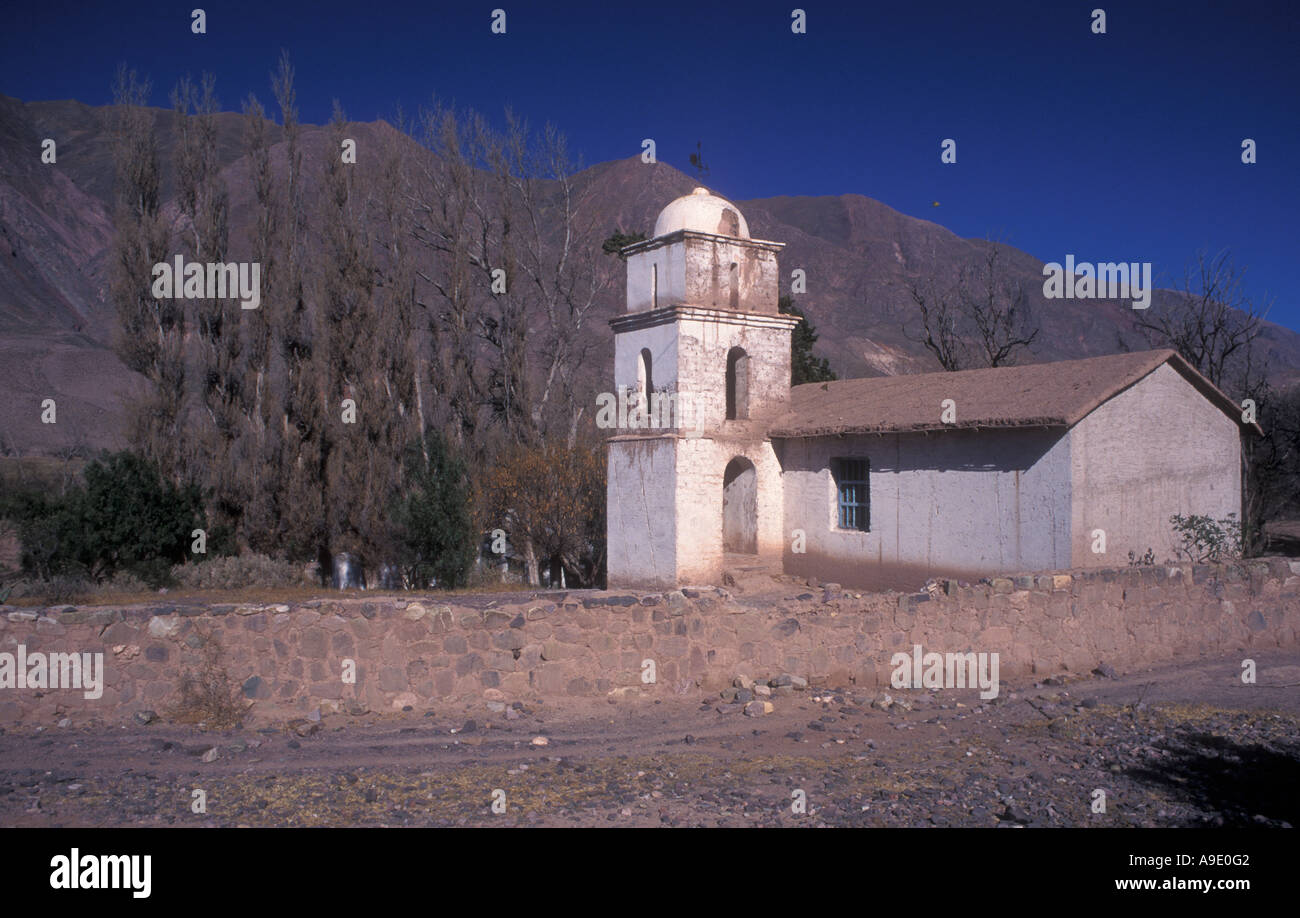 Church of Posta de Hornillos de Maimará, Quebrada de Humahuaca, Province of Jujuy, Argentina Stock Photo