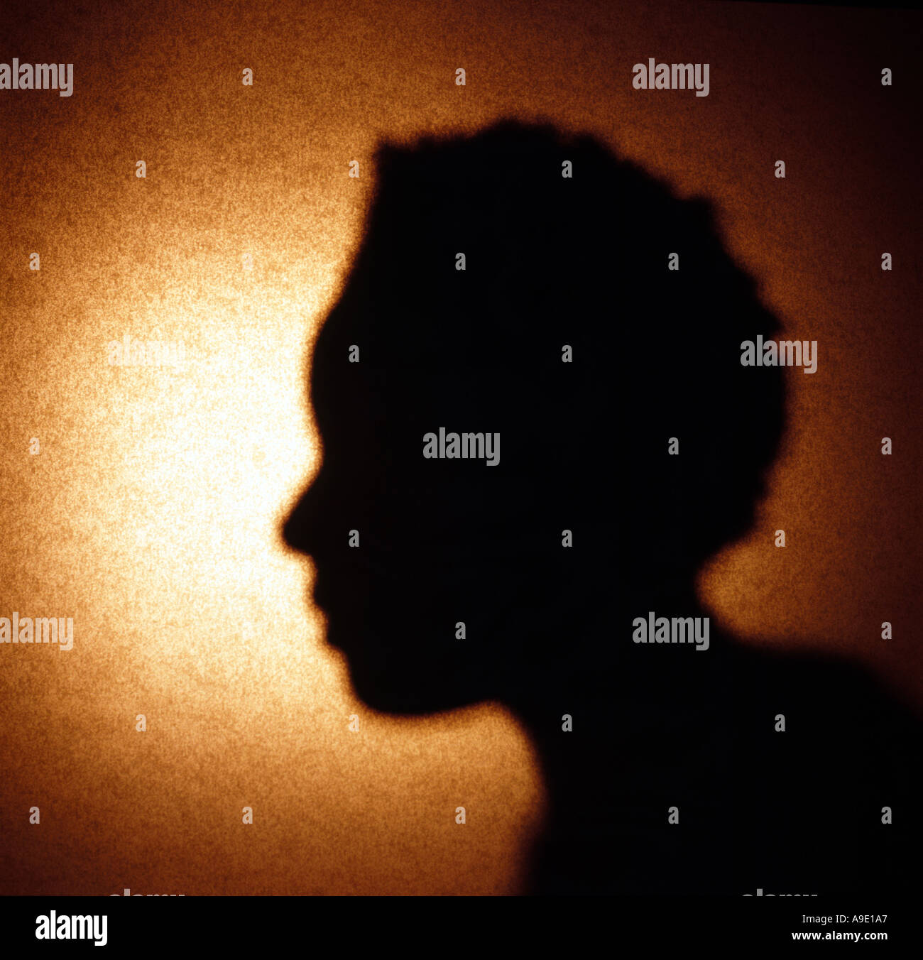 Woman African American silhouette Stock Photo