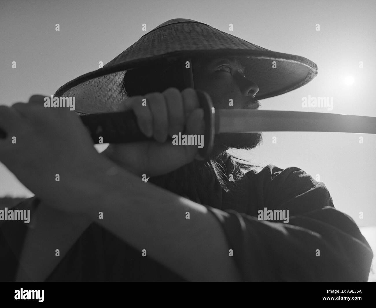 Samurai japan close up Black and White Stock Photos & Images - Alamy