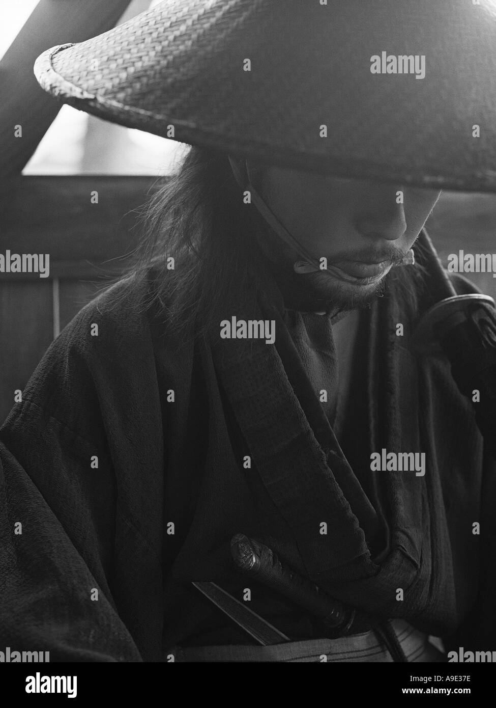 Samurai japan close up Black and White Stock Photos & Images - Alamy