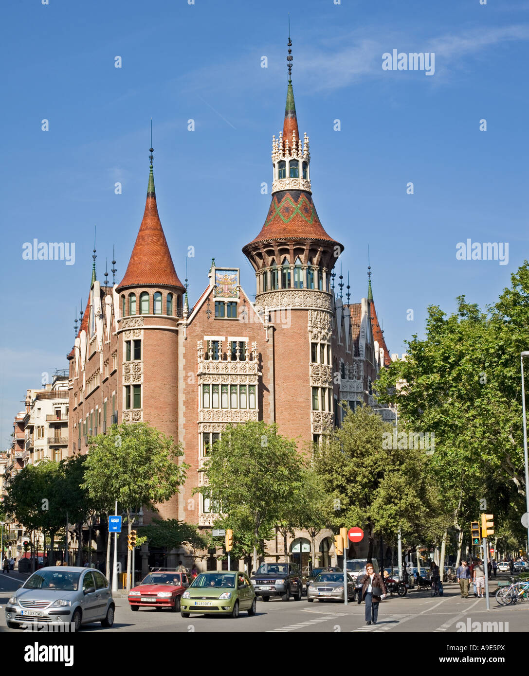 Casa de las punxes o Terrades Stock Photo