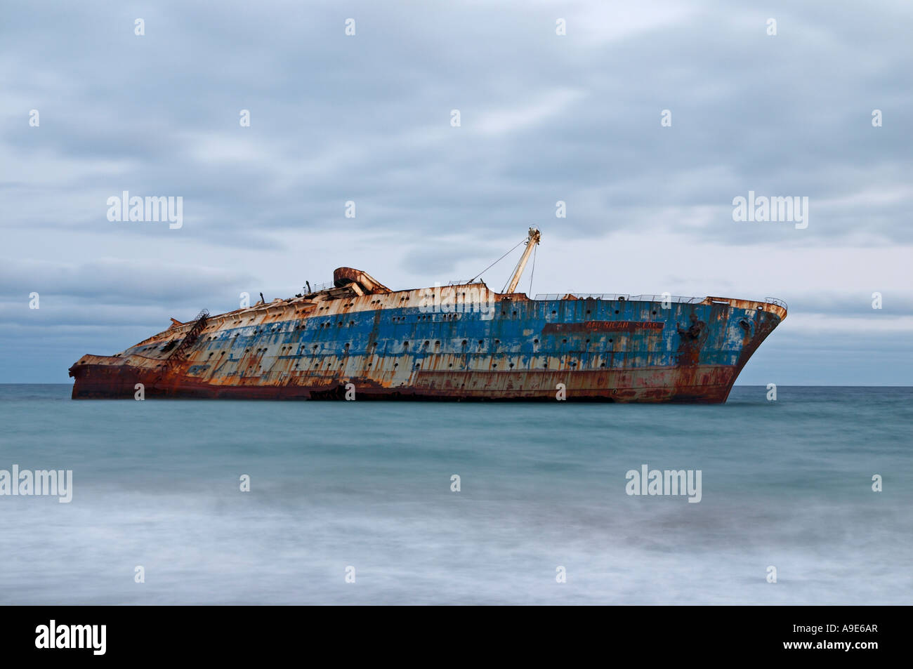The wreck of SS American Star, Playa de Garcey, Fuerteventura, canary