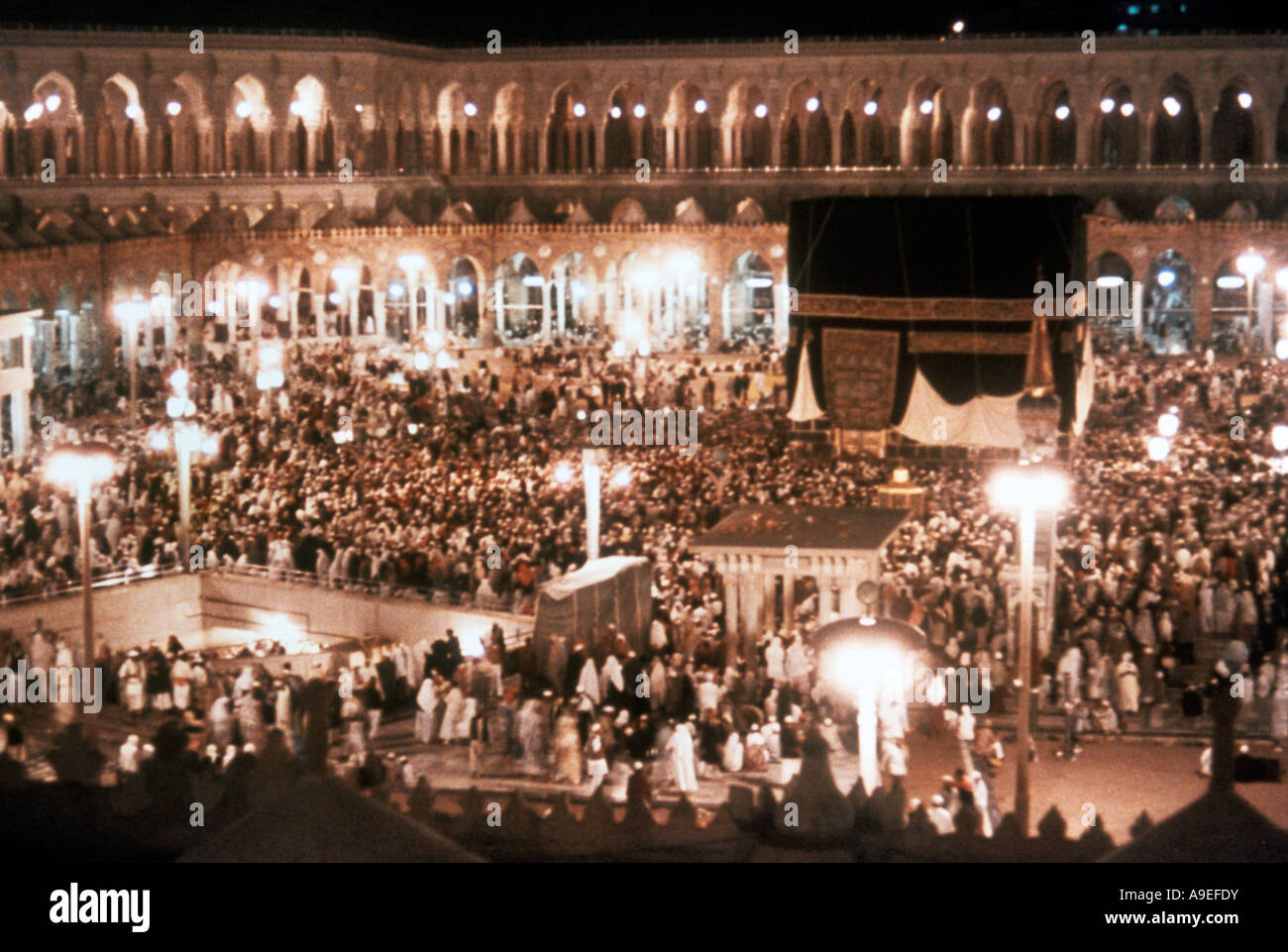 Saudi Arabia. The holy Ka'aba at Hajj time. Every muslim attending must
