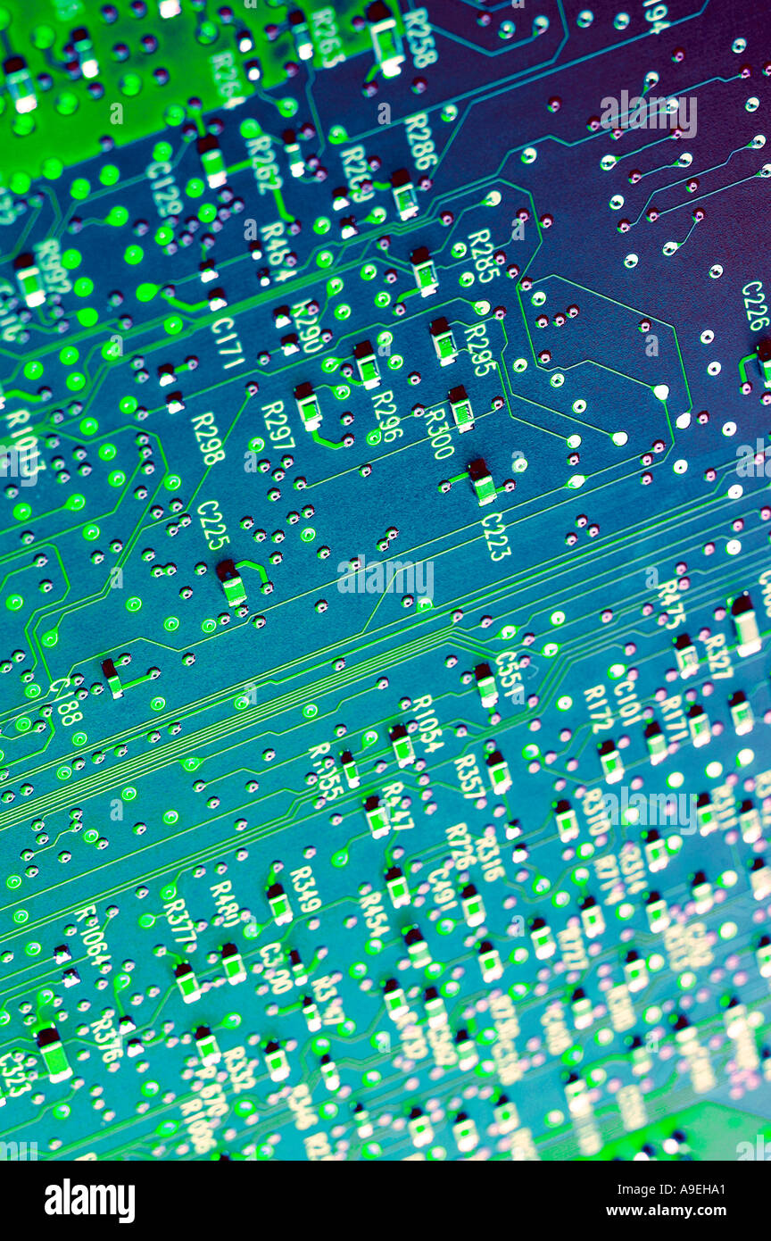 Circuit board green grey hi-res stock photography and images - Alamy