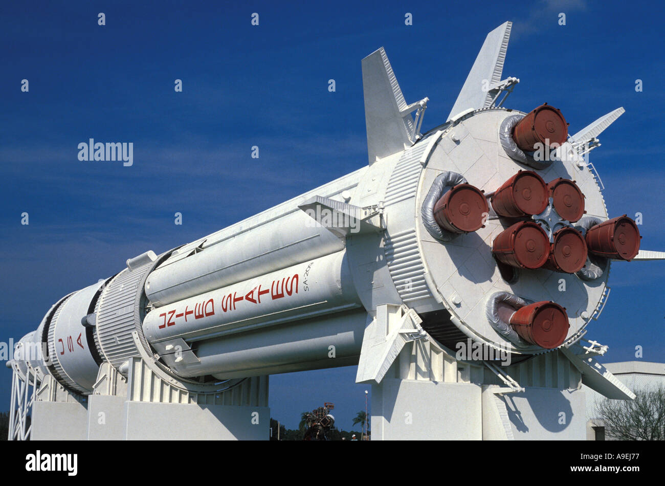 Florida Kennedy Space Center rocket display Stock Photo