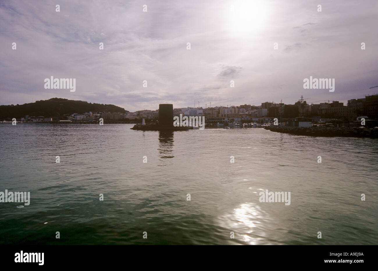 The bay of Spanish Ceuta Stock Photo