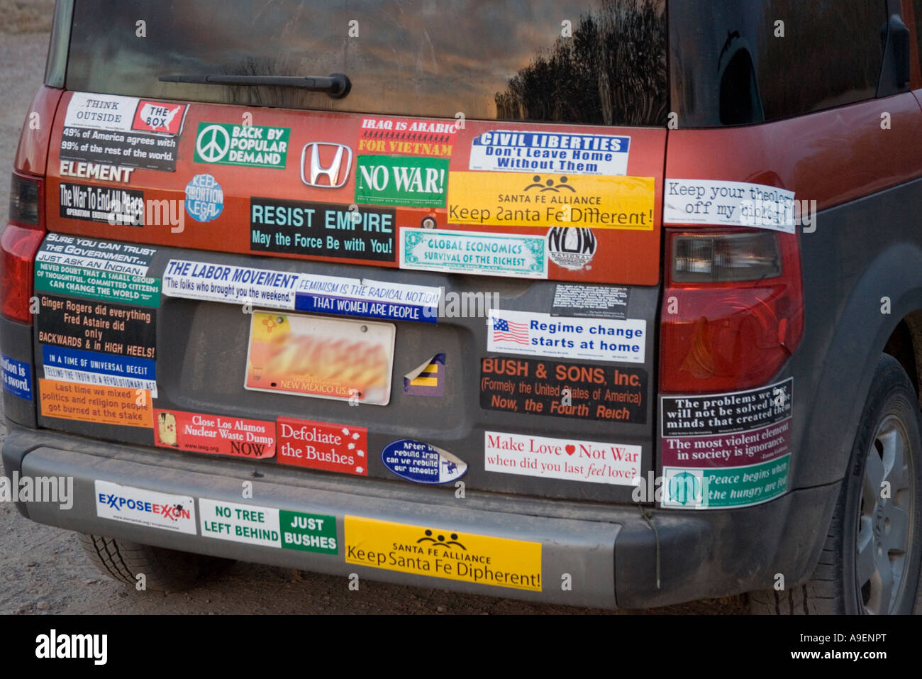 Leftist Liberal Political Signs Bumper Stickers Stock Photo - Alamy