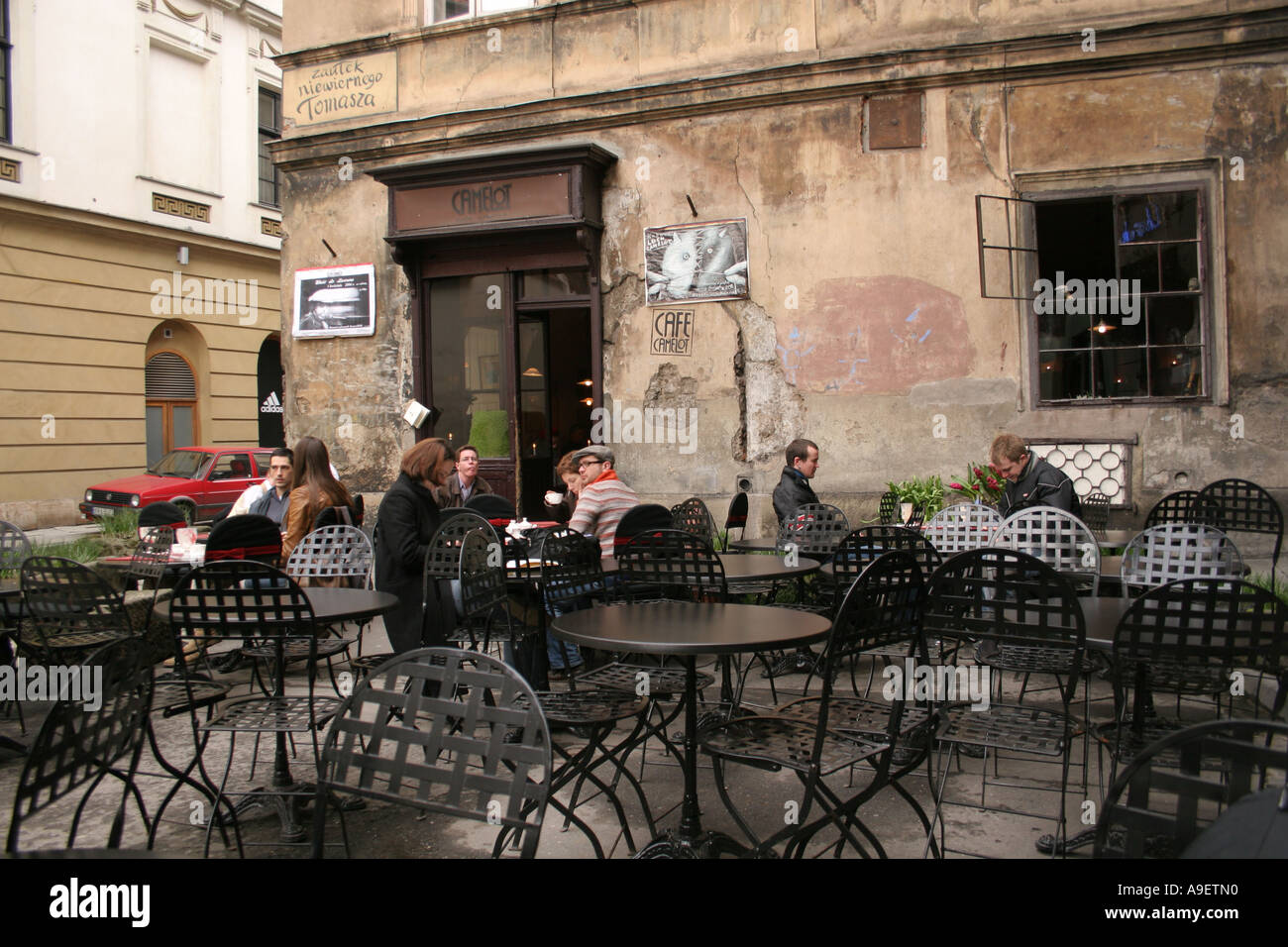 Coffee shop in Krakow Poland Stock Photo Alamy