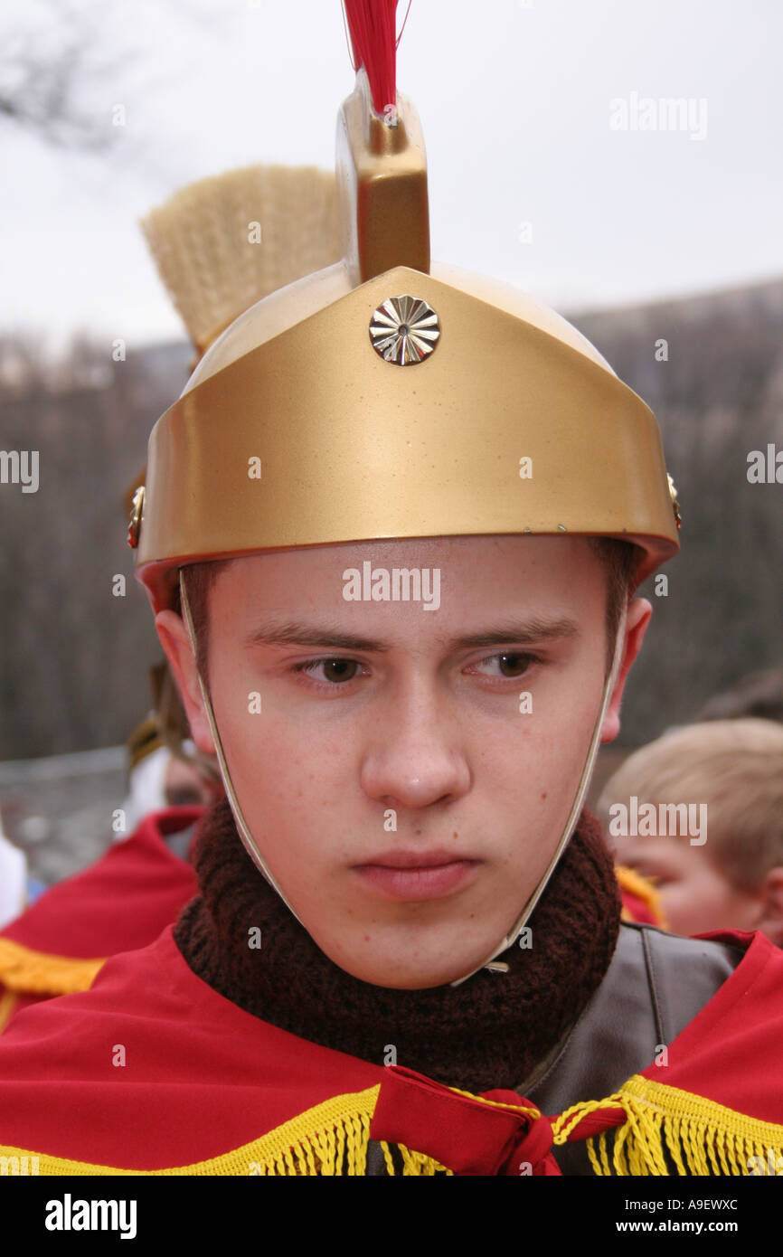 Roman soldiers during a reenactment in Poland Stock Photo Alamy