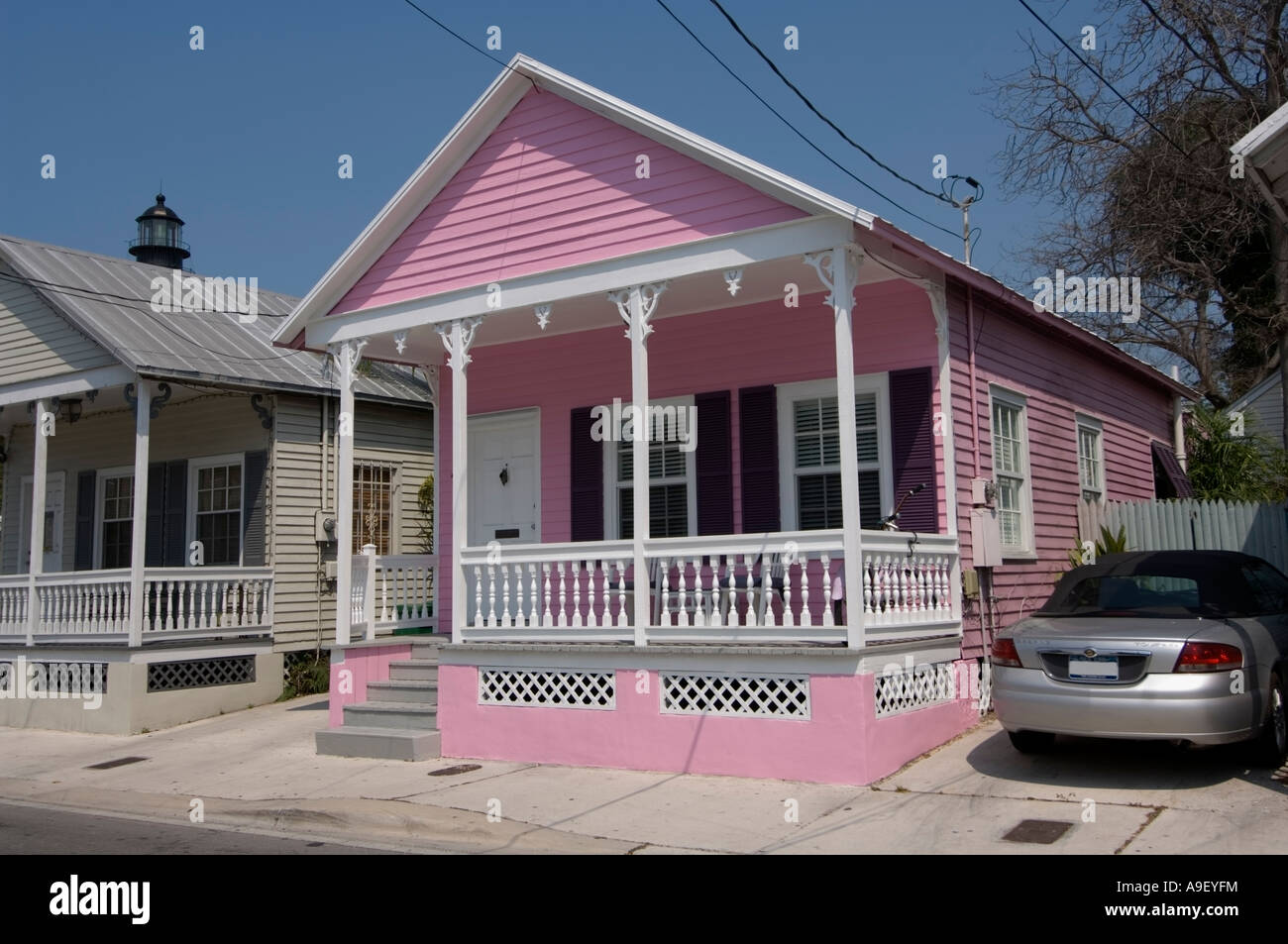 Typical wooden house Key West Florida USA Stock Photo Alamy