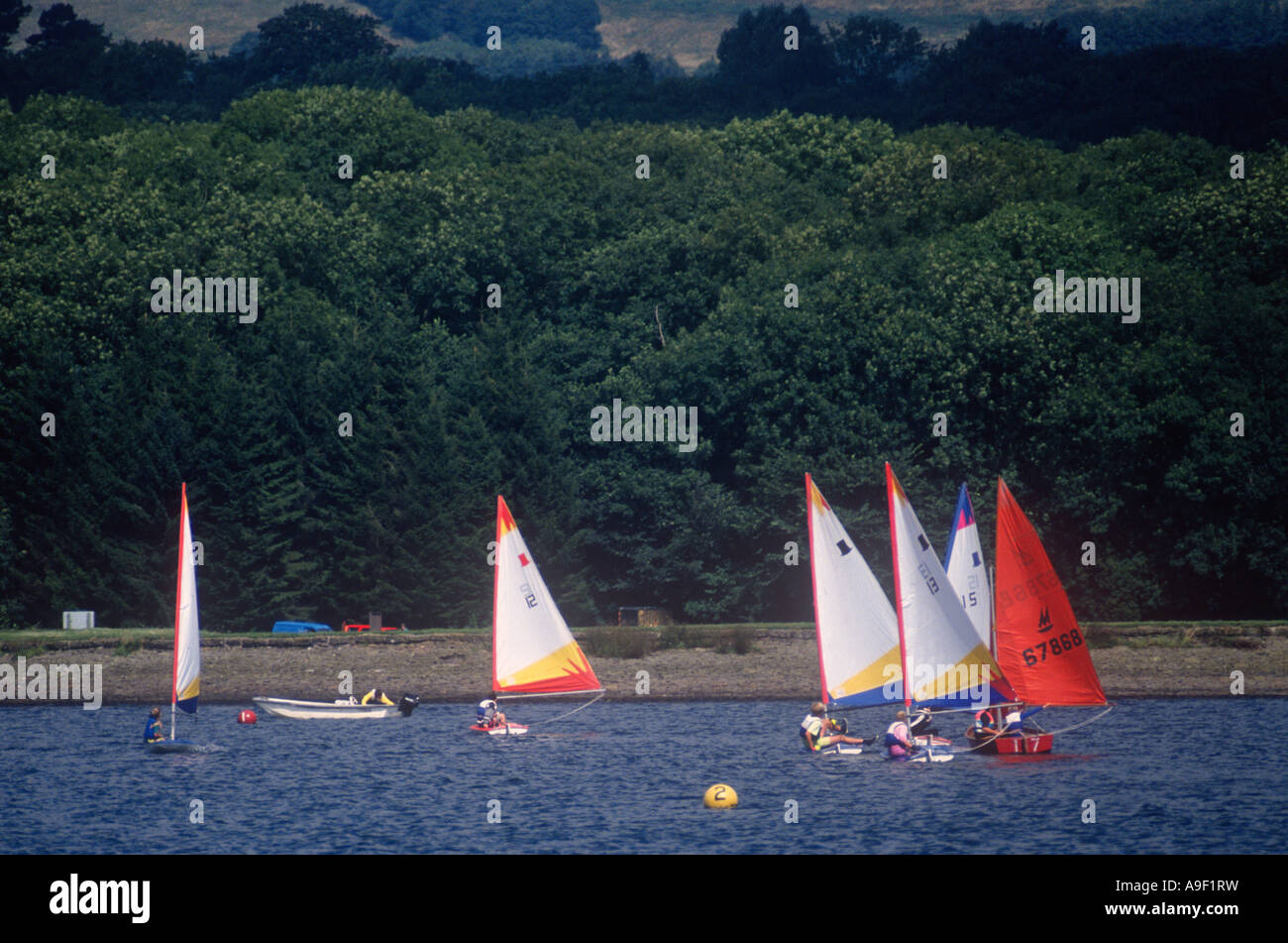 Sailing Llanishen Reservoir Cardiff Stock Photo Alamy