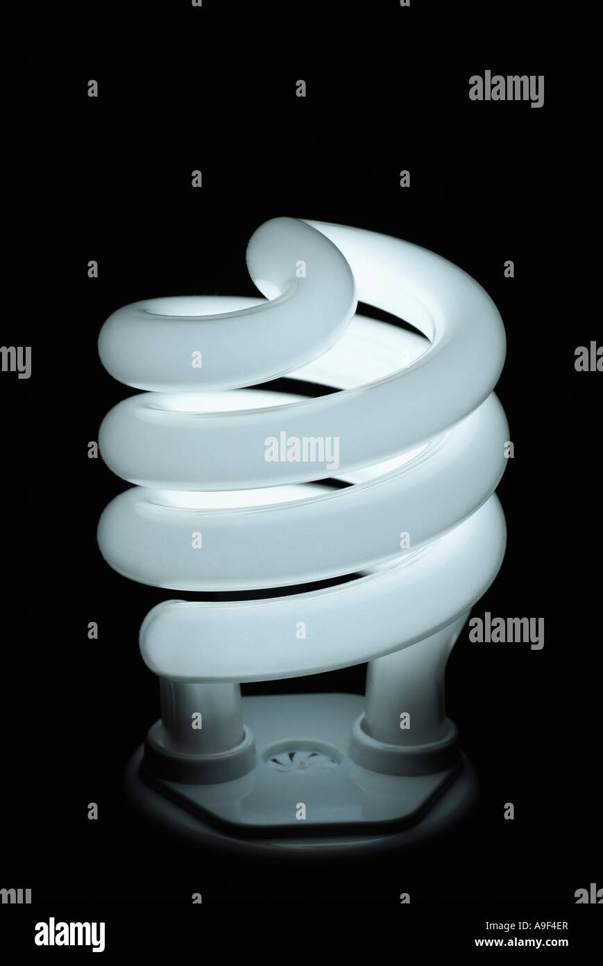 Energy Efficient Lightbulb Close Up Stock Photo