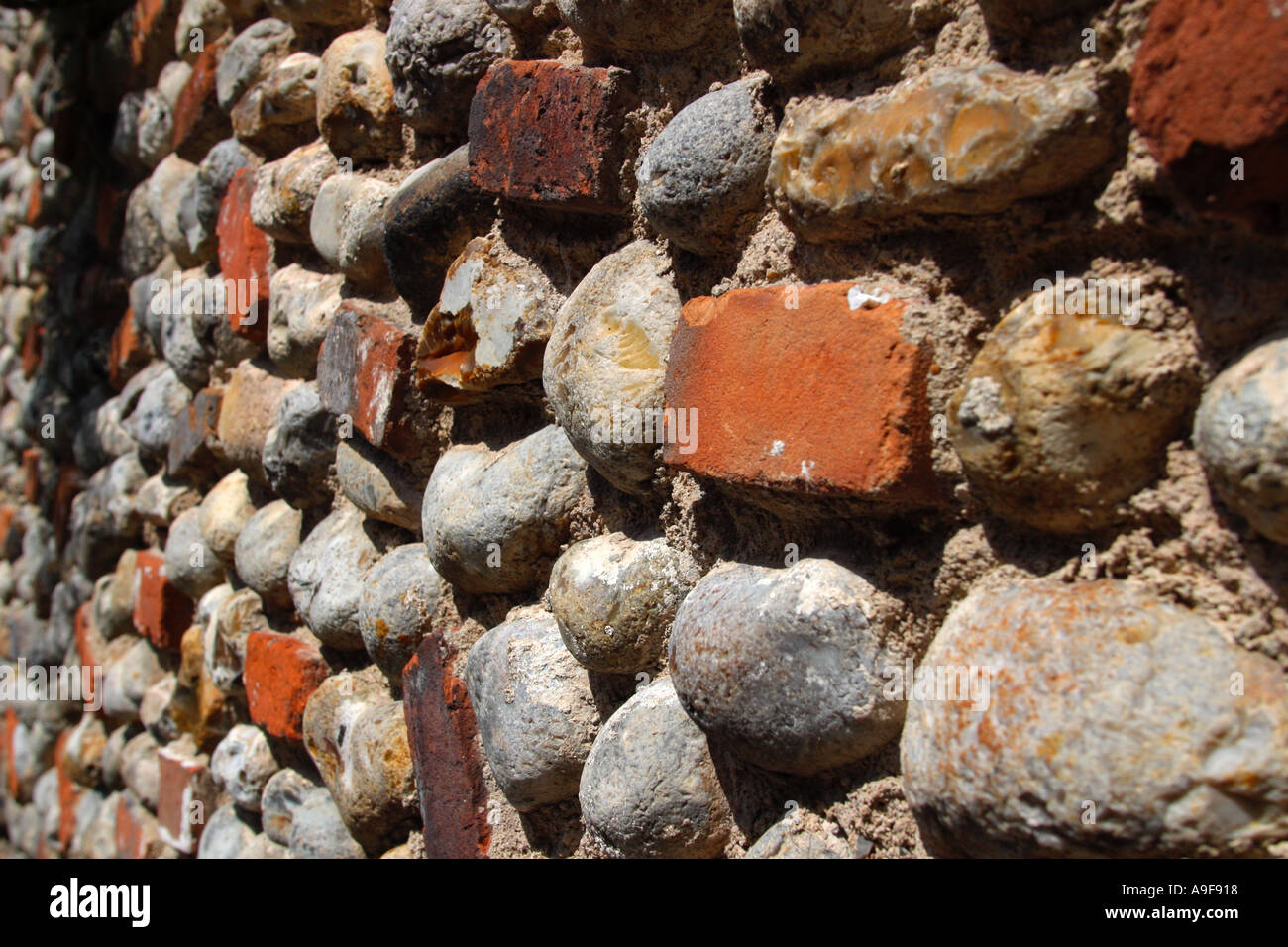Traditional flint and brick wall Stock Photo Alamy