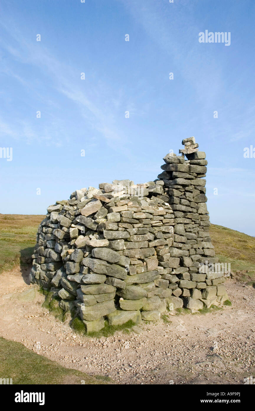 Cairn on a bridleway near Pen Hill North Yorkshire Dales National Park Stock Photo