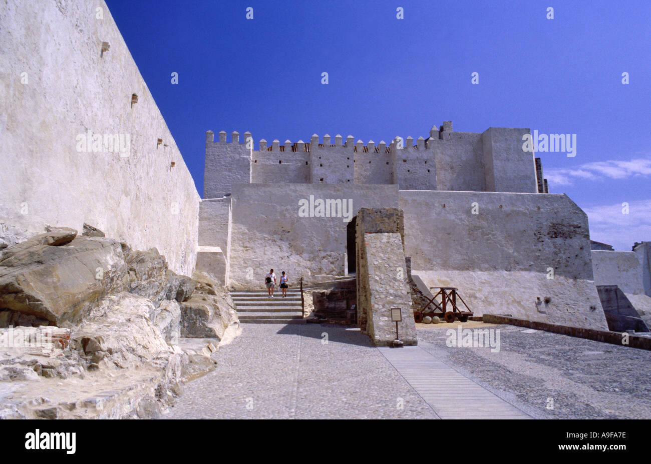 The castle of Guzman el Bueno in Tarifa Spain Stock Photo