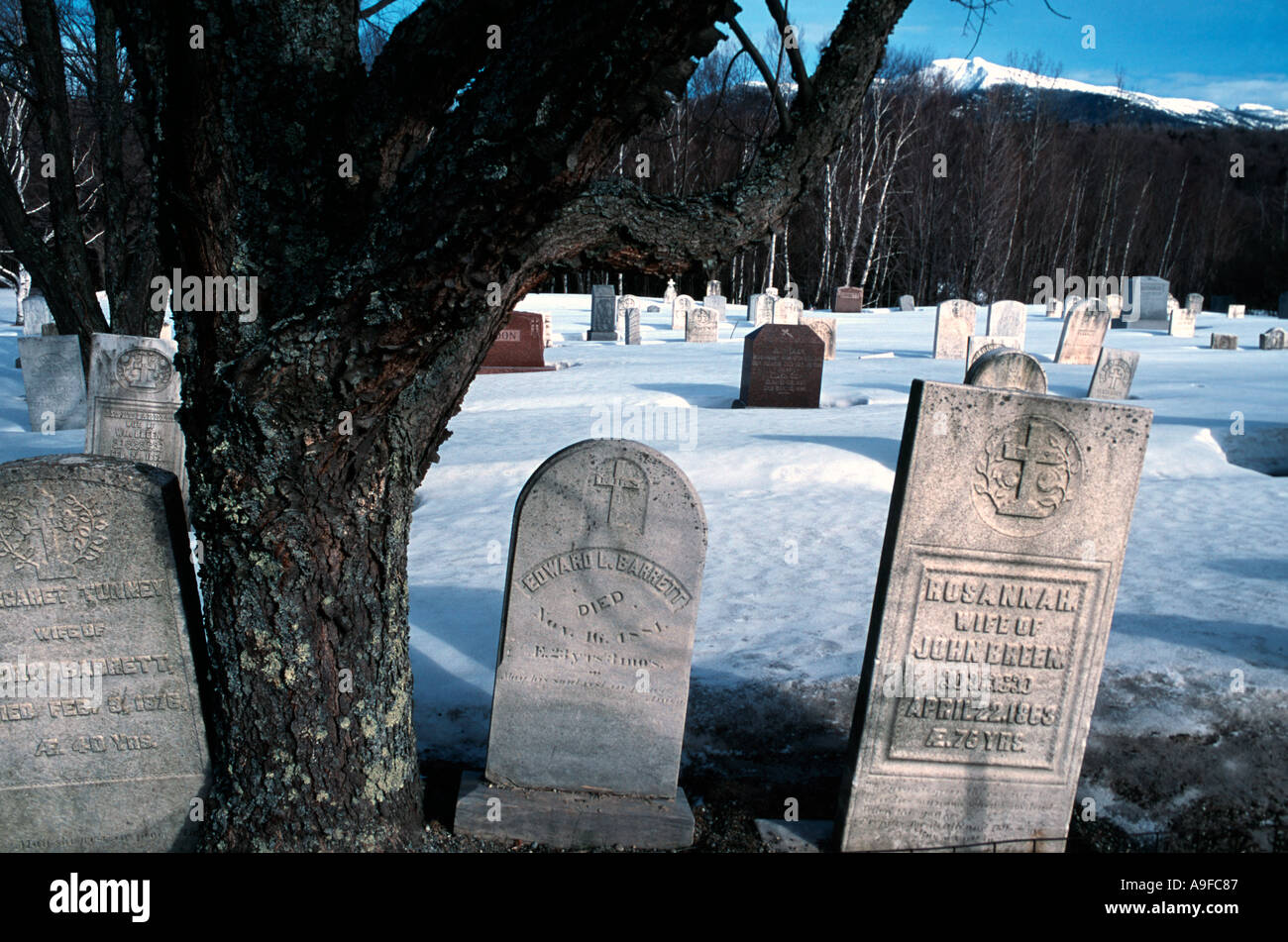 Irish Settlement Cemetary Underhill Vermont USA Stock Photo Alamy