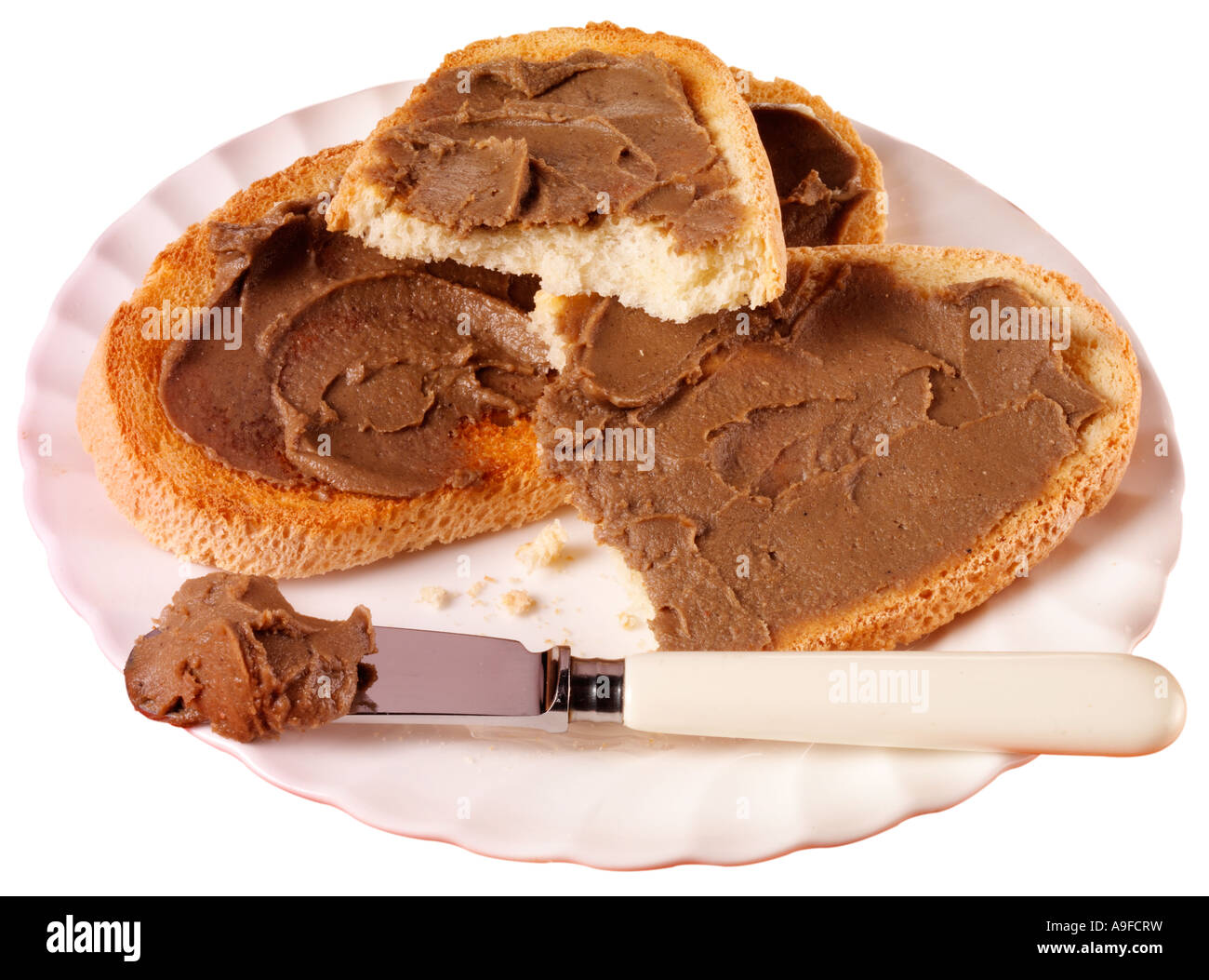ENGLISH GENTLEMANS RELISH ON TOAST CUT OUT Stock Photo