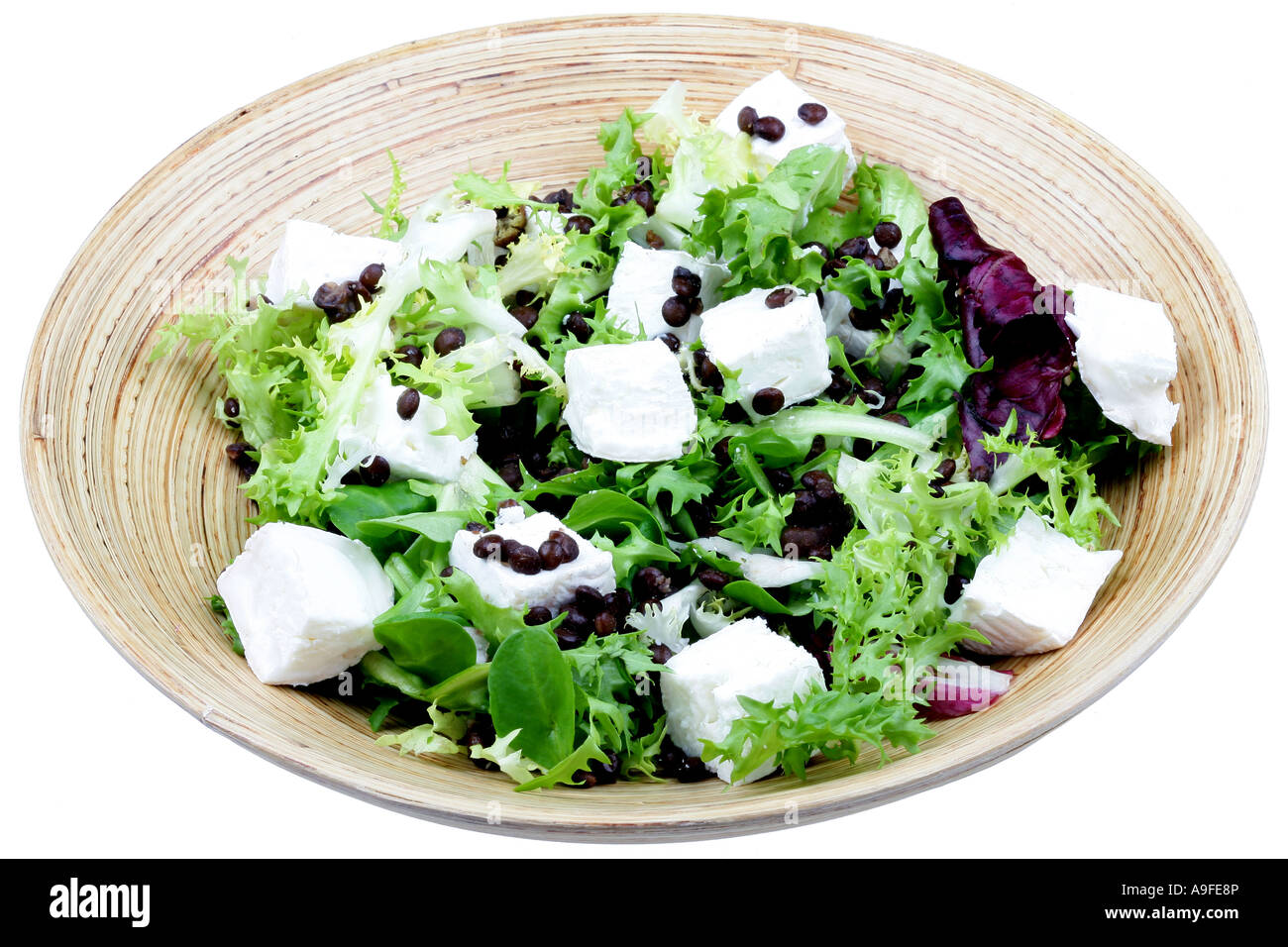 Lentil and Goats Cheese Salad Stock Photo Alamy